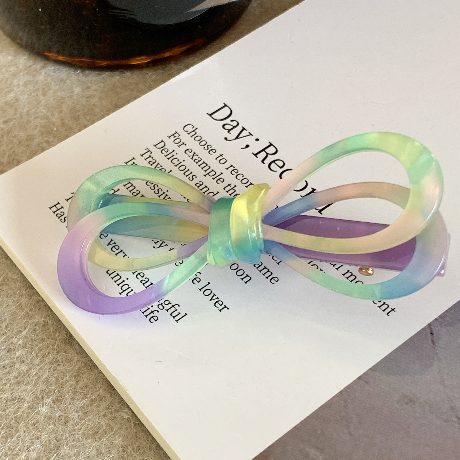 Wholesale Acetate Duckbill Clip Sweet Hollow Bow Hair Clip